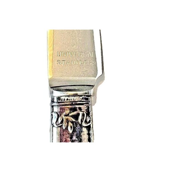 Set of 6 Pearl Handle Fruit Knives Flatware Discontinued Sterling FRKP 6 1/4" - Picture 4 of 4